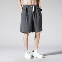 MOSAIRATION남성 반바지 여름 바다 비치 바지 밴딩 바바지 스판 면바지