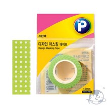 VEDANA 디지인마스킹테이프 물방울 15MM 포장테이프 무소음테이프 종이테이프