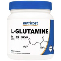 Nutricost 뉴트리코스트 L글루타민 엘글루타민 파우더 블루라즈베리 500g, 기본, 1개