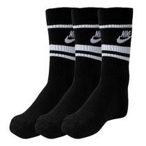 [나이키] 스포츠웨어 에브리데이 에센셜 크루 삭스 3팩(DX5089-010), 사이즈:026 / 코드:DX5089010