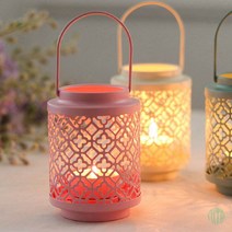 철제 캔들홀더 패턴-B 핑크 젤캔들홀더 캔들용품 캔들용기 컵선반