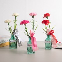 조화 화분 화병 꽃 플라워 봄꽃 인테리어, 큐티베리비누카네이션화병set 30cm, 핑크