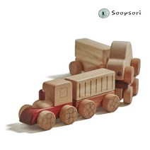 [숲소리] 장난감자동차-기차 놀이세트 원목 장난감 아기 교구 선물 12개월이상