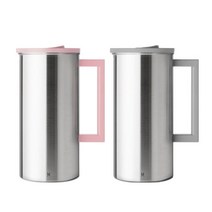 JVR 스텐 물병 스텐 냉장고 물병 1.6L 2P SET, 라벤더, 블랙