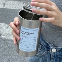 아이스 아메리카노 커피 컵 텀블러 스테인레스, 다크 그레이 매트 600ml