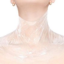 Soo 일회용 비닐 넥 시트 목 패치 주름 커버 마스크 100매, 비닐 넥시트 100매