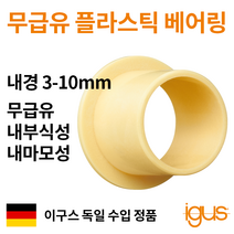 한국이구스 베어링 3-10mm iglidur J 독일 정품 플랜지 DU 부싱 무급유 내마모성 플라스틱 베어링, 내경 8mm:JFM-081012-16