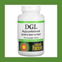 Natural Factors 네추럴팩터스 감초뿌리추출 아니스 씨 스테비아잎 분말 180츄어블정 DGL Licorice Root