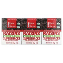 Made in Nature 유기농 건포도 영양 만점 슈퍼스낵 6팩 각 28g(1oz) 3팩