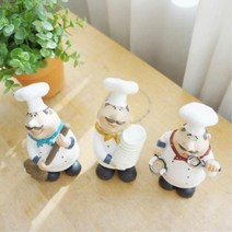 음식점 레스토랑 인테리어소품 쉐프3종 피자집 선반장식 요리사인형