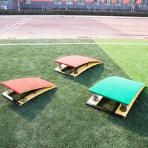 뜀틀 발구름판 높이뛰기 멀리뛰기 스프링 발판 체조, 성인용 (스프링9개 내하중 110kg) 그린
