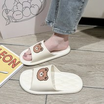 엔도리 윙크하는 곰돌이 여자 남자 가볍고 발편한 사계절용 실내화 실외화 슈즈 슬리퍼 룸 슈즈, 화이트, 240, 1개