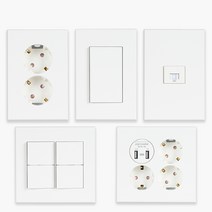 제일 화이트 전기 전등 스위치 커버 매입 매립 콘센트 설치 교체 방우형 맹커버 보조대 모음, 29.인터넷8P, 1개