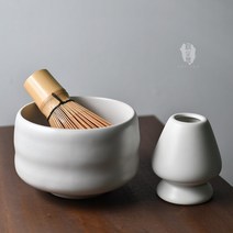 말차 격불 도자기 세트 브러시 차선 이도 다완 차시, 말차 격불 풀세트(다완+차선+차선대)