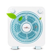 WIIX 6엽 날개 미니 박스형 탁상용 선풍기 DBF-10B 25cm, 블루