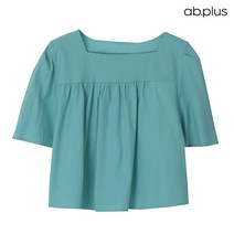 에이비플러스 ab.plus 컬러 주름 스퀘어넥 블라우스 (LSW5MB40A)