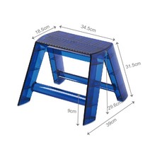 투명사다리 A자 카르텔 의자 소형 미니 3단 아크릴 접이식 가정용 사다리, 블루 소개