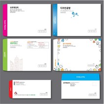 [디자인공방] 회사 우편 서류봉투제작 100매부터 소량 대량 디자인 인쇄 소봉투 대봉투 편지봉투 각대봉투, 100매, 소봉투_흑백_줄레쟈크_규격형(220x105mm)