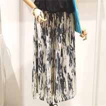 오더렛 오더렛 프린트 밴딩 와이드 팬츠 (7074865)