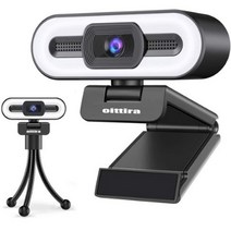 Oittira QHD 웹캠 (마이크내장 3가지색상의 보조 라이트를 200만 500만 800만 화소 가능), 1080P