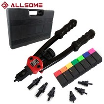 리벳건 팝너트건 리벳 allsome bt 605 riveter gun tool 핸드 인서트 너트 도구 수동 맨드릴 m3 m4 m5 m6 m8 m10 m12 ht2597, 상자가 있는 bt-605