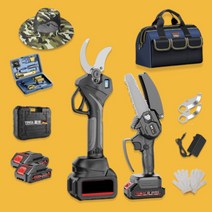 넥스틸 충전 전동 전지 가위 전정 가지치기 원예 나무 장대 연장봉 무선, 고급세트(전동톱+배터리2+공구가방)