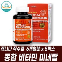 종합비타민 멀티비타민 고농축비타민 캐나다 건강보조식품 비타민B12 영양제 MULTIVITAMIN 비타민BC 비오틴 엽산 베타카로틴 부모님건강식품 할아버지생신선물 실버영양제, 6개월분 5박스, 5개