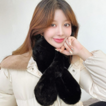 VANANA2 페이크 밍크 고리형 쁘띠 목도리 퍼머플러 3color