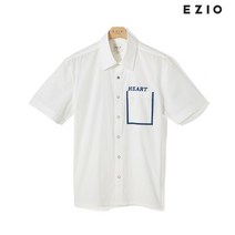 이지오 오버사이즈 하트 포켓 솔리드 셔츠 C3SC032