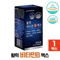 활력 비타민비 비타민B 맥스 비오틴 함유 수용성 비타민B군 8종 건강기능식품, 1박스, 90정