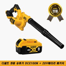 디월트 배터리패키지 18V(20V) 컴팩트 송풍기 DCE100N + DCB184 (20V 5.0Ah) 디월트공식대리점 정품