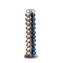 제이스틴 네스프레소 돌체구스토 커피 캡슐 보관함 거치대 디스펜서 홀더 케이스 캡슐통 정리함 트레이 보관대 네스카페 네쏘, 네스프레소 40구 실버