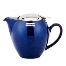 셀럽하우스 제로재팬 티포트 라운드 580ml 진스블루 도자기티팟