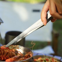 바닥에 닿지않는 가벼운 티타늄 핀셋집게 스텐보다튼튼한 그립감좋은 고기집게