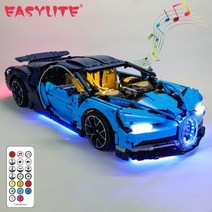 중국레고 라이트 세트 42083 부가티 키론 20086 경주 용 자동차 장난감 벽돌 조명 키트 빌딩 블록 없음, RC Sound Version