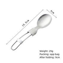 캠핑 용품 야외 식기 스테인레스 스틸 스푼 포크 피크닉 바베큐 칼 병따개 장비, 숟가락