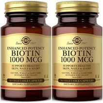 Solgar Enhanced Potency Biotin 1000mcg 솔가 비오틴 50정 2팩, 제품제목참조, 2개