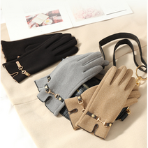 무료배송!! 마트정 골드체인 럭셔리 스마트폰 터치 가능 여성 장갑