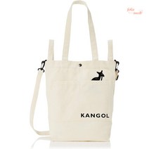캉골백팩 중학생 KANGOL(캉골) 두꺼운 면(12캔버스) 3방향 숄더백 Wht