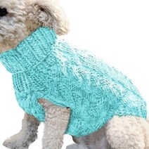 애완동물 애완 동물 강아지 고양이 따뜻한 스웨터 의류 겨울 터틀넥 니트 강아지 옷 개, s, 푸른