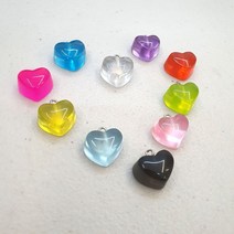 통통 하트 컬러 펜던트, 노랑