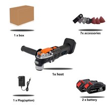 무선 다기능 도구 전기 톱 트리머 삽 절단기 마키타 18V 배터리용 목공 기계, 03 two battery