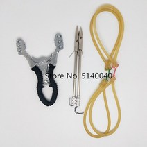 작살총 스테인레스 스틸 강력한 합금 새총 슈팅 투석기 물고기 고무 밴드 성인 야외 사격 사냥 낚시, [01] WHITE