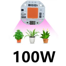 식물성장램프 실내 cob led 라이트 칩 전체 스펙트럼 ac 220v110 10w 20w 30w 50w-100w 묘목 조명, 패키지 3 100w, 220v