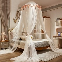 어닝룸텐트 트레일러 카고 도킹 차박 텐트 로맨틱 소녀 방 장식 모기장 3 도어 매달린 돔 홈 여름 침대 커튼 라운드 캐노피, [01] 1.2m (4개 피트) 침대, [02] color 2