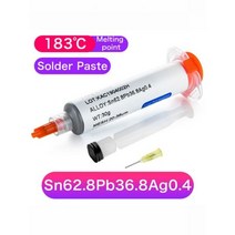 솔더 페이스트 크림 KELLYSHUN 바늘 튜브 유형 붙여 넣기 전화 수리 BGA SMT PCB IC 수동 DIY 용접, 30g, 0.4Ag(30g)