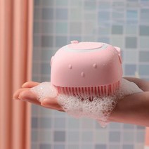1+1 깔끔 깨끗 씻어보자 마사지 솔 브러쉬 목욕 샤워 다용도 저자극 클렌저, 옐로우(1개)+블루(1개)
