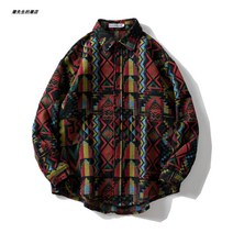 빈티지 에스닉셔츠 자수 오버핏 보헤미안 집시셔츠 레트로 패턴