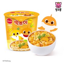 핑크퐁 아기상어 콘치즈 떡볶이 / 컵떡볶이 / 아이간식 / 간편식, 12개, 102g