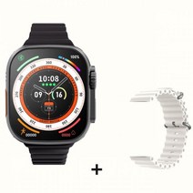 애플워치액정교체 자가수리 스마트 워치 울트라 시리즈 8 NFC Smartwatch 남자 여성 블루투스 전화 방수 무선 충전 HD 애플, BlackHY add WhiteHY